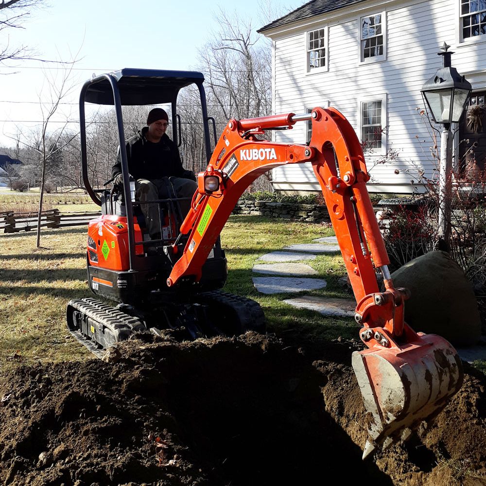 Digging a trench